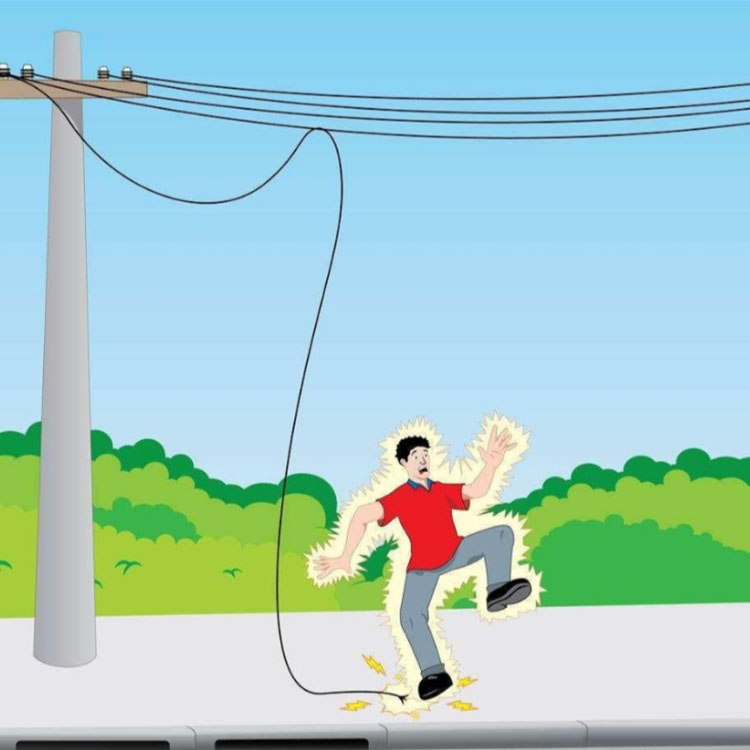 Response and treatment of electric shock in electric safety