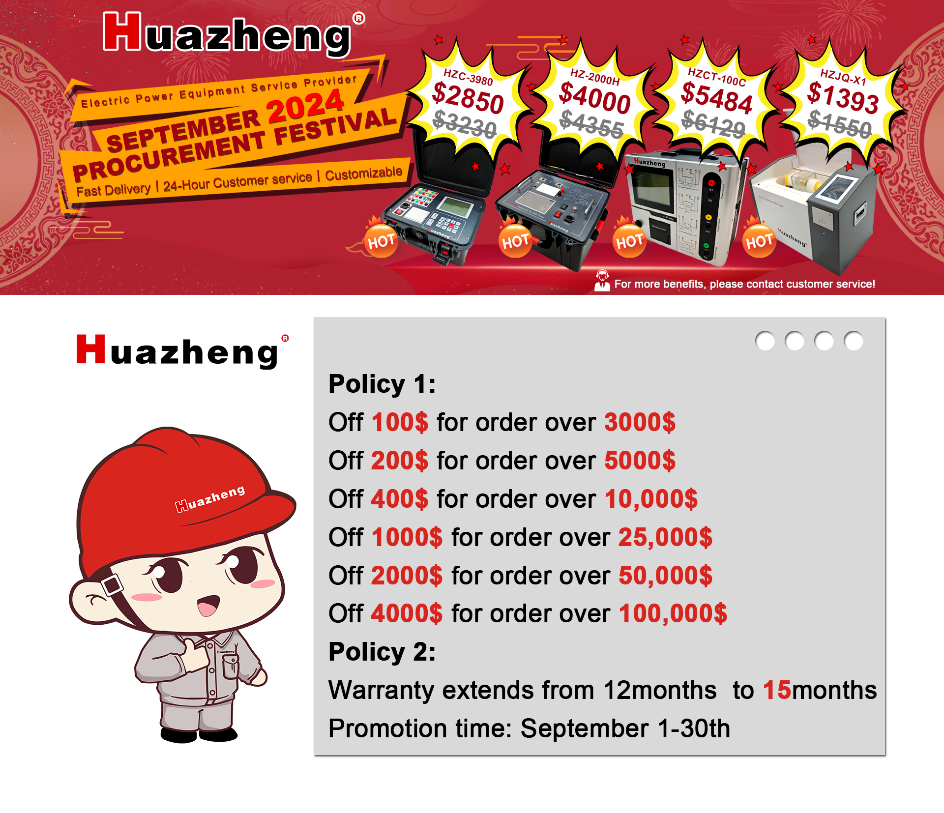 Huazheng Electric Has Multiple Promotions in September